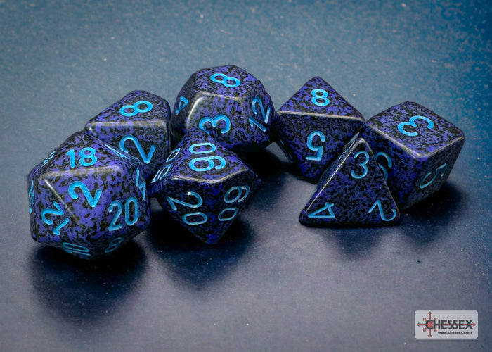 Chessex - Speckled Polyhedral 7 Dice Set - Cobalt