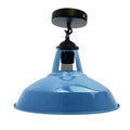 Colour Industrial Metal Ceiling Plate Light Holder & Retro Pendant Lamp Shade~1412