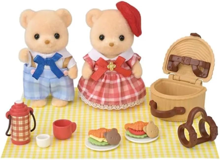 Sylvanian Families - Biscuit Bear Brother & Sister Picnic