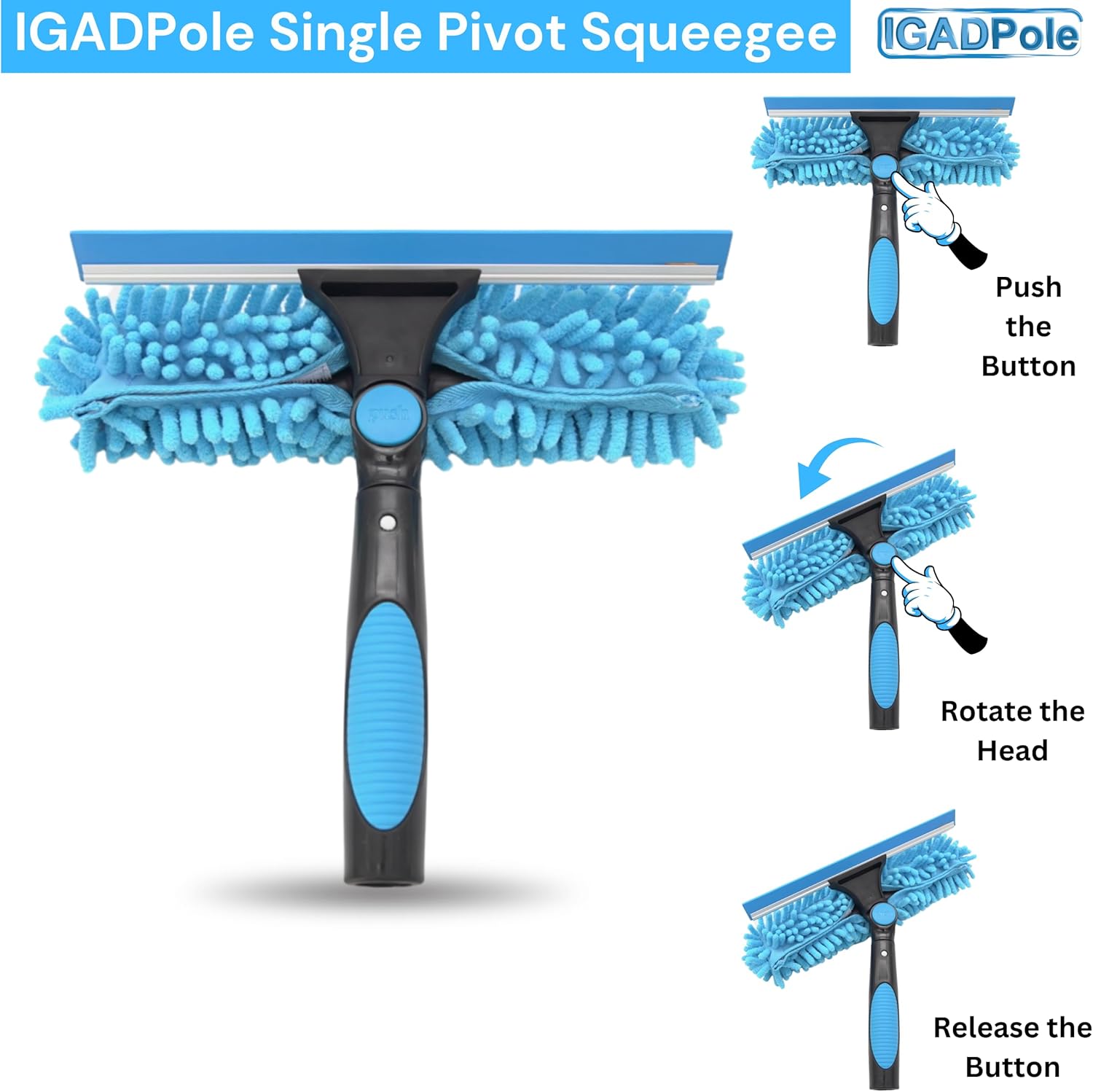 IGAD Pole Single Pivot 10 inch (25cm) Squeegee