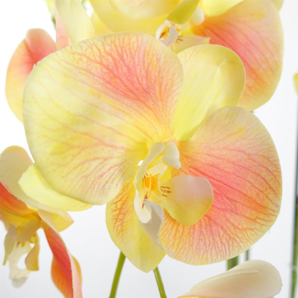 Large Yellow Artificial  Orchid Plant Artifcial 41 REAL TOUCH flowers Botanik