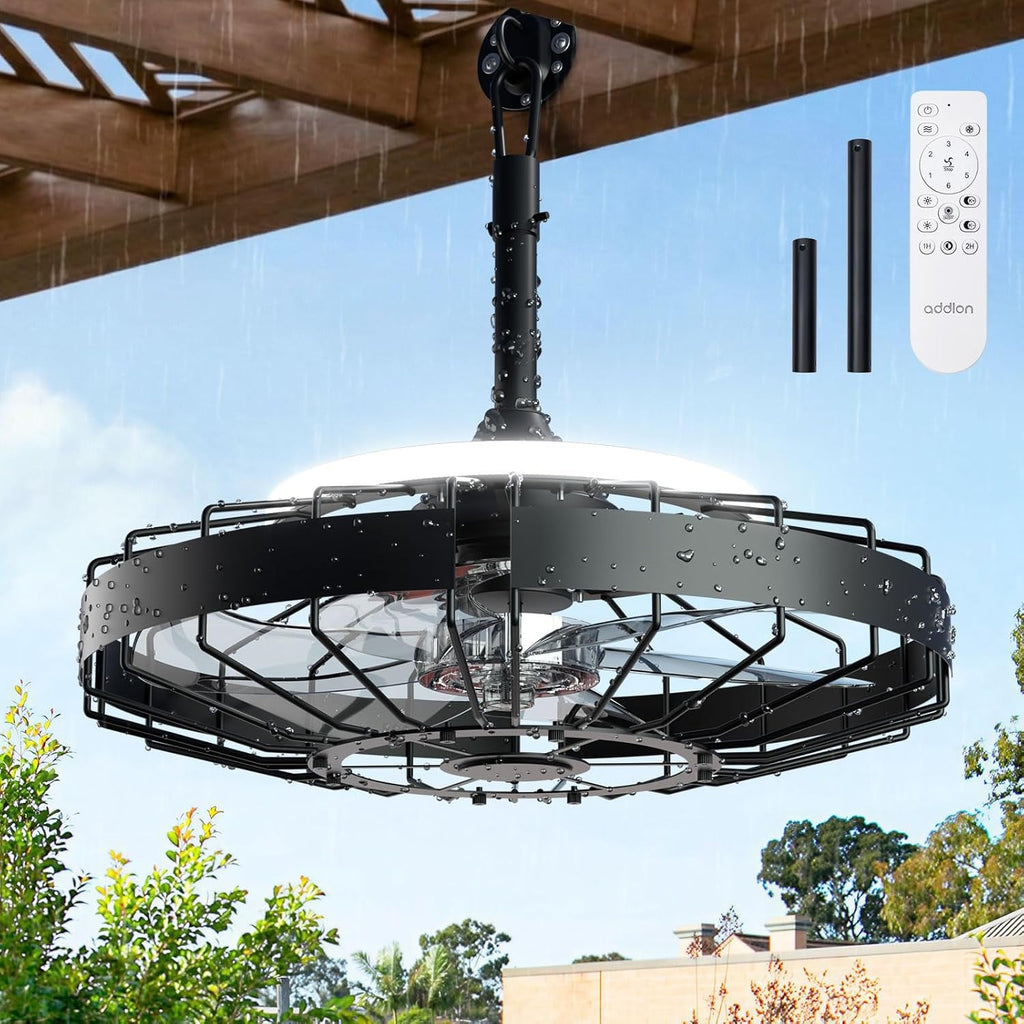 20 Inch Outdoor Ceiling Fan With Integrated LED Lighting