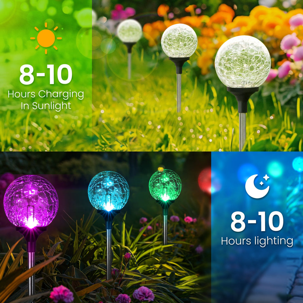 GIGALUMI Solar Garden Lights Outdoor Decorative Waterproof