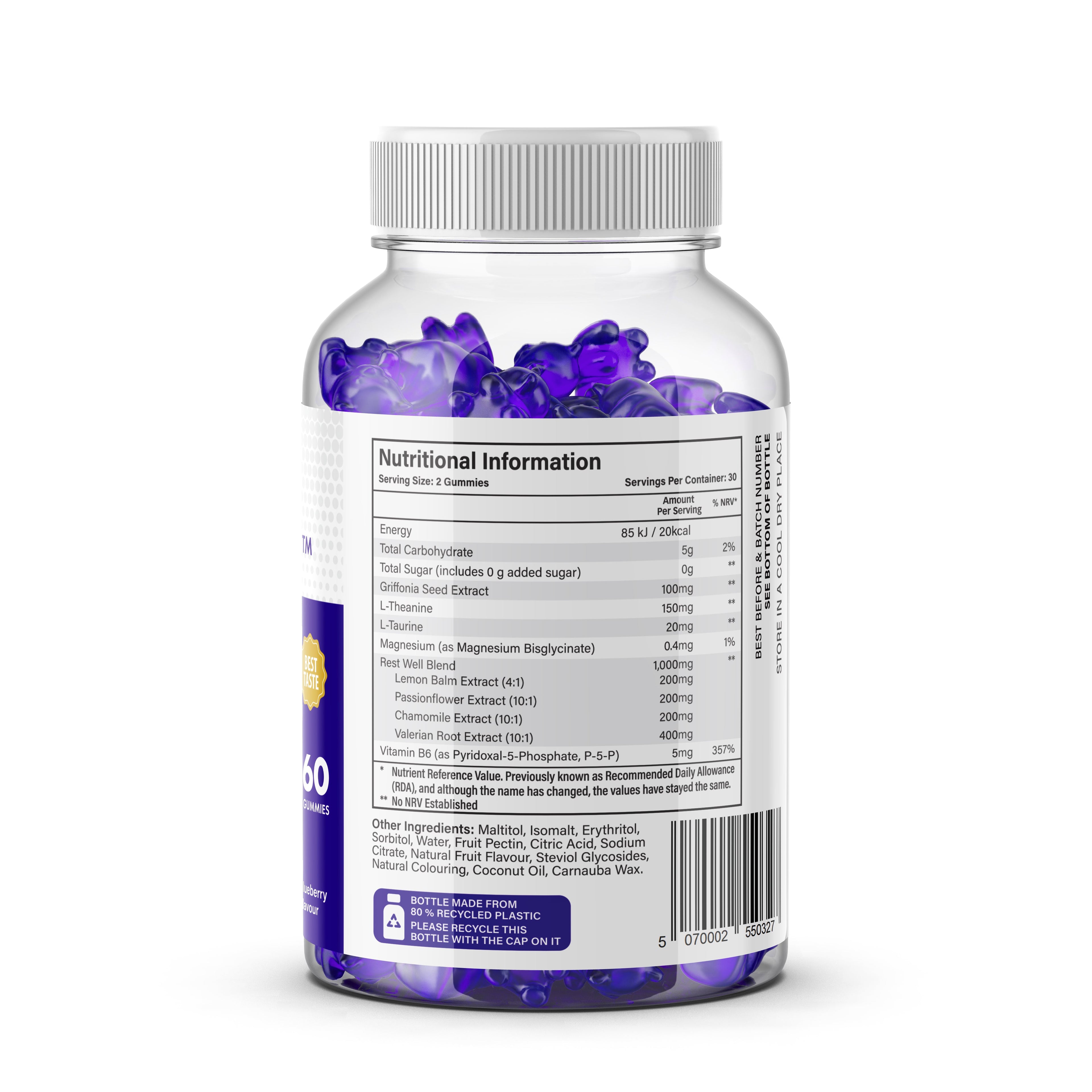 Complete Sleep Gummies with Magnesium & Valerian Root - Sugar-Free UK
