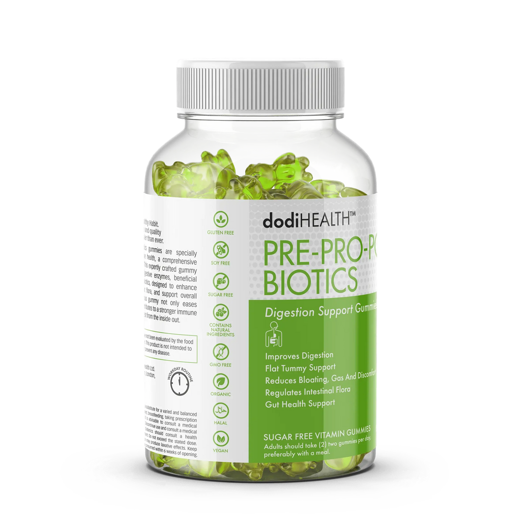 Pre Pro Post Biotic Gummies - 90 Billion CFU Gut Health UK