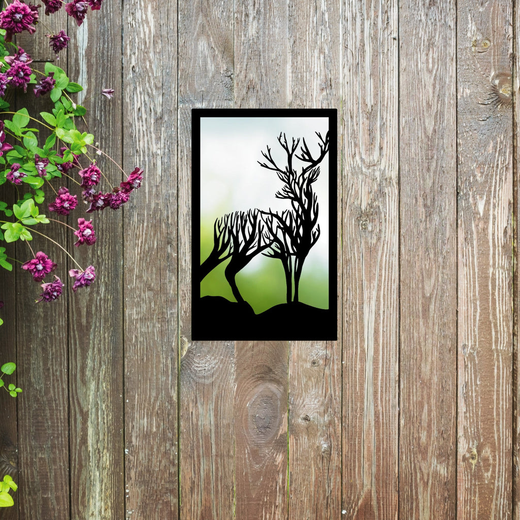 Turning Stag Garden Mirror