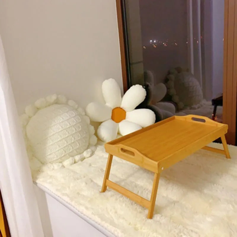 Foldable Laptop Stand & Breakfast Tray - Cozy Bedroom Desk