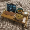 Foldable Laptop Stand & Breakfast Tray - Cozy Bedroom Desk