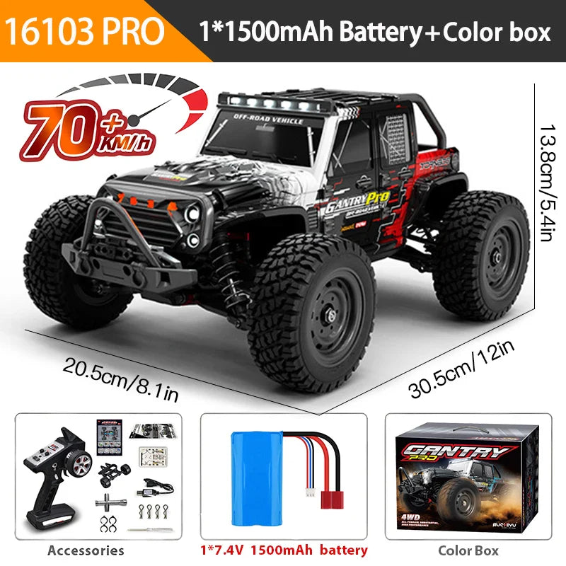 High-Speed 1:16 4WD Drift RC Car with LED – Thrilling Fun for Kids