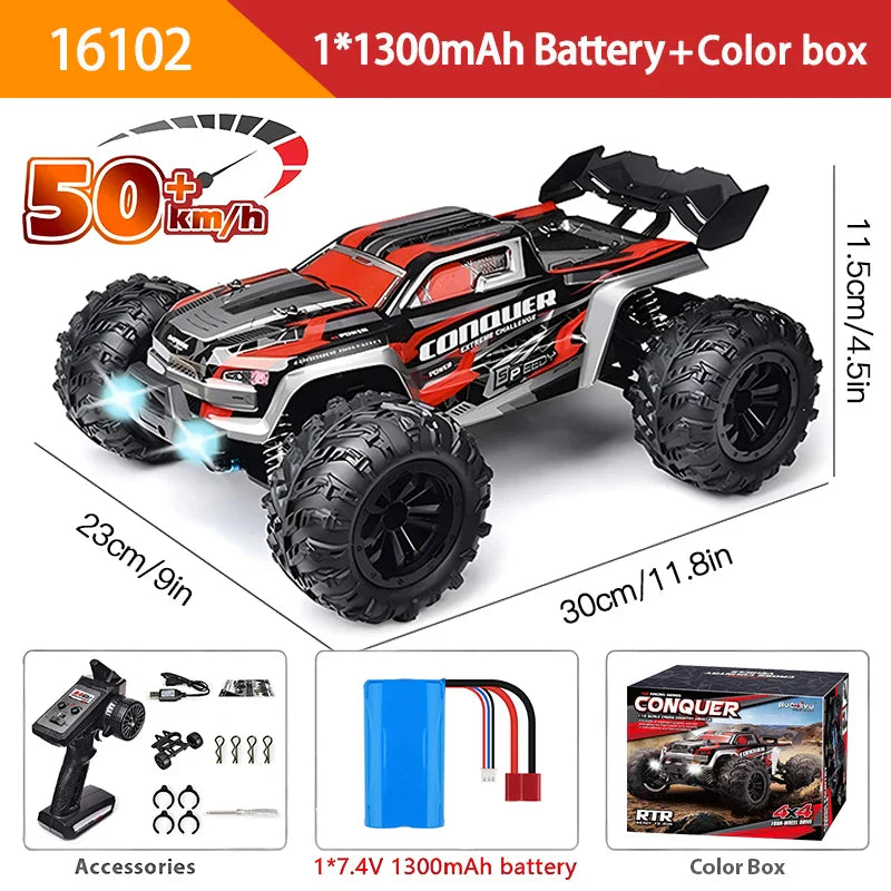 High-Speed 1:16 4WD Drift RC Car with LED – Thrilling Fun for Kids