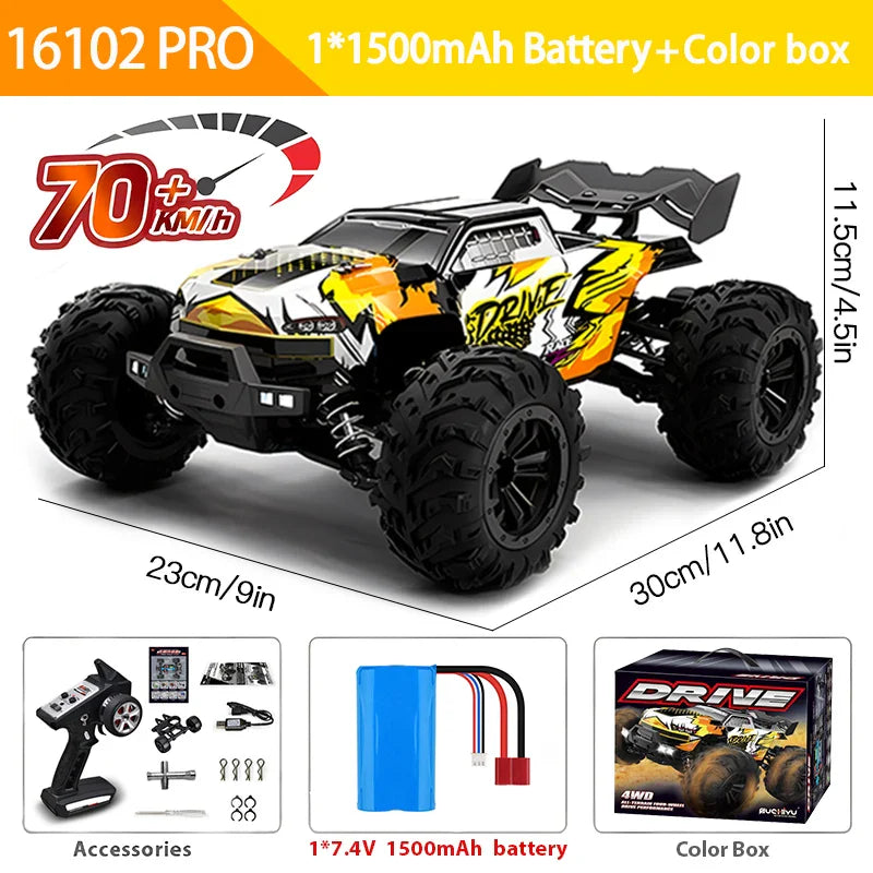 High-Speed 1:16 4WD Drift RC Car with LED – Thrilling Fun for Kids