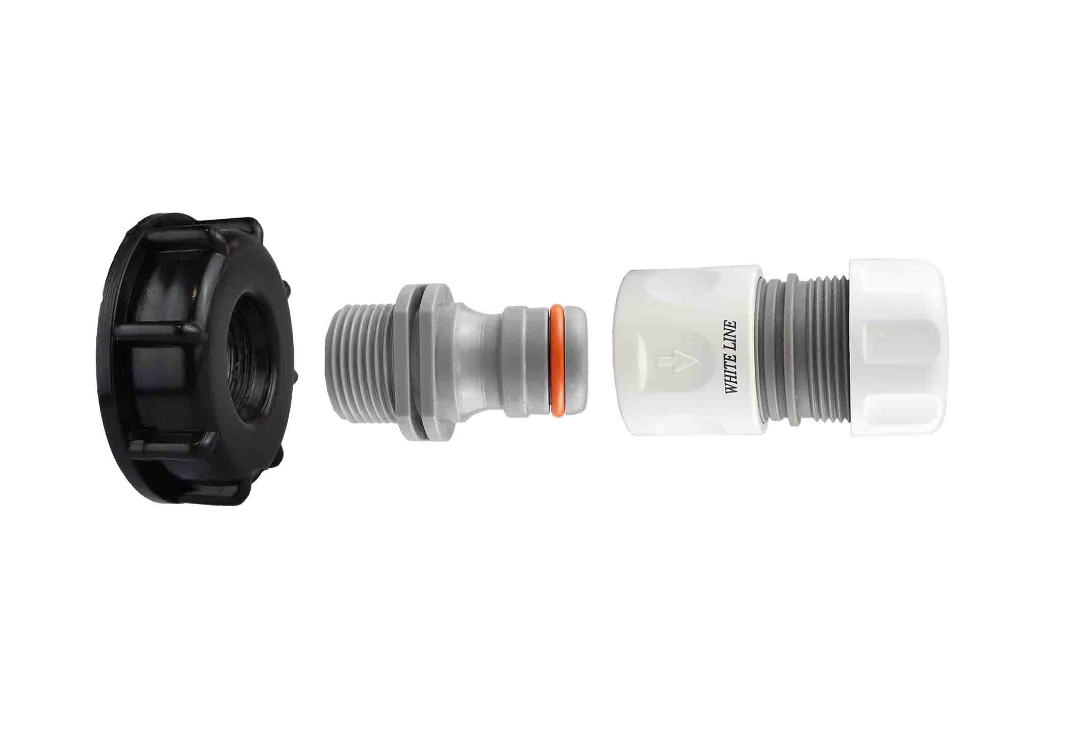 IBC 2 S60X6 Cap with Max Flo Hose Connectors Set Hose Connector Set Tap Adapter