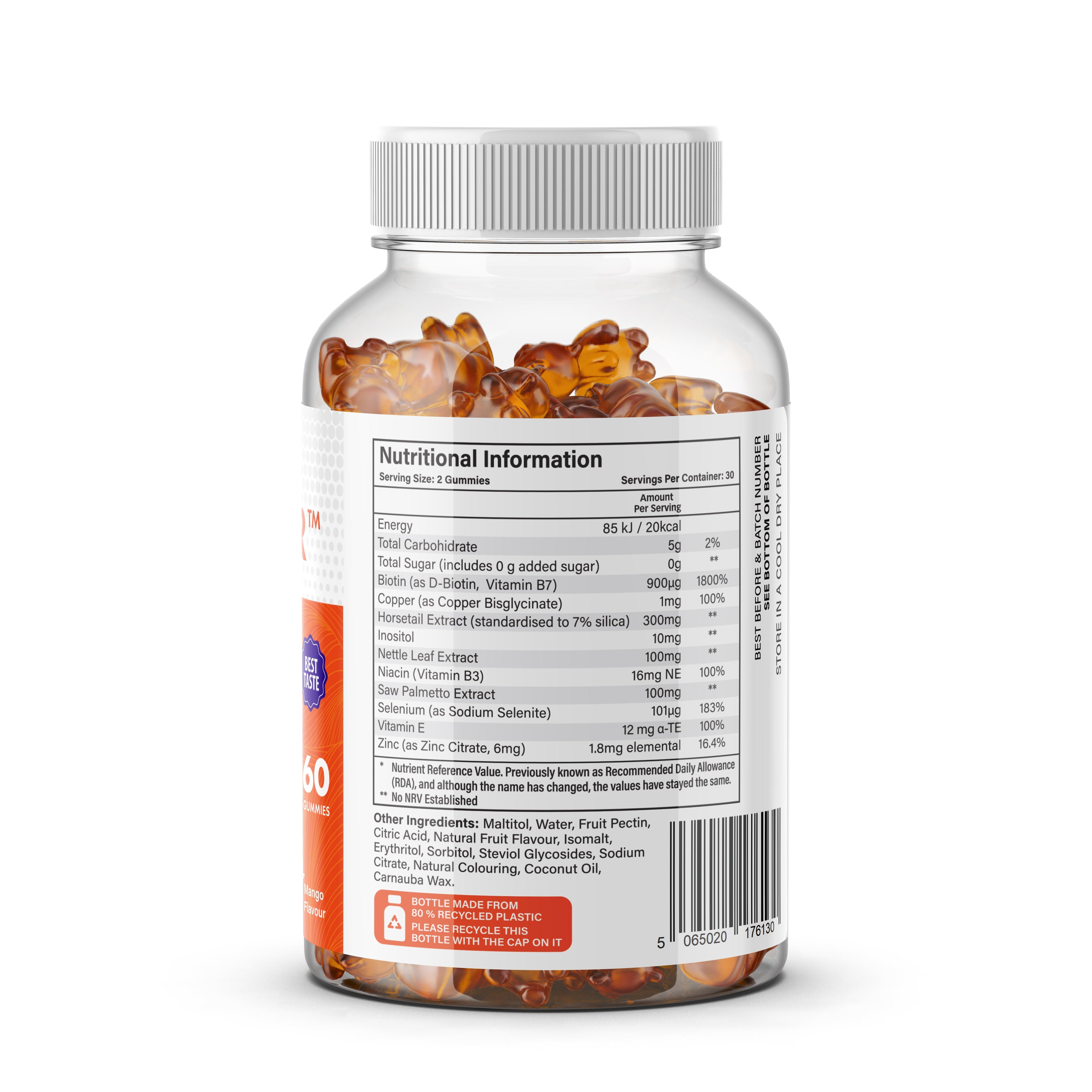 Only Hair Gummies with Biotin & Copper - Sugar-Free UK