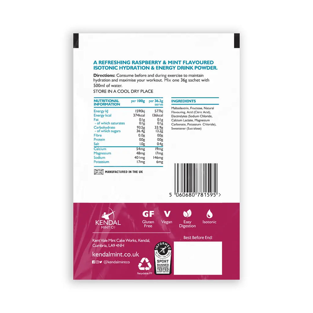 KMC ISO MIX +Electrolytes +Dual-Charge Carbs - Raspberry Mint 24 x 37g