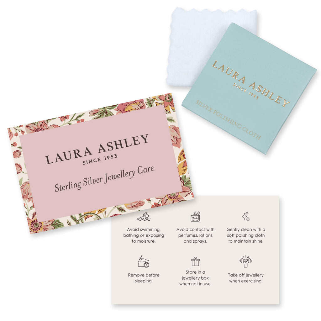 Laura Ashley Silver Kids Milda Bow Stud Earrings