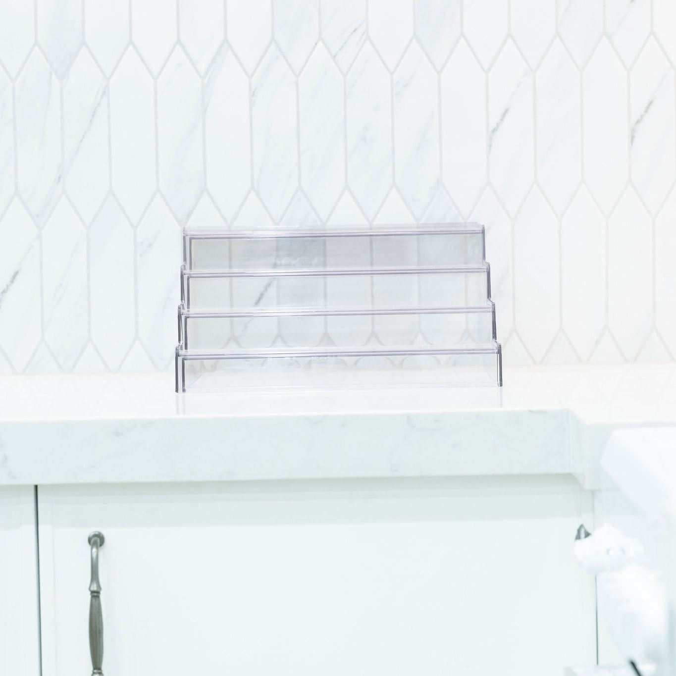 Expandable 4-Tier Clear Spice Rack Organiser