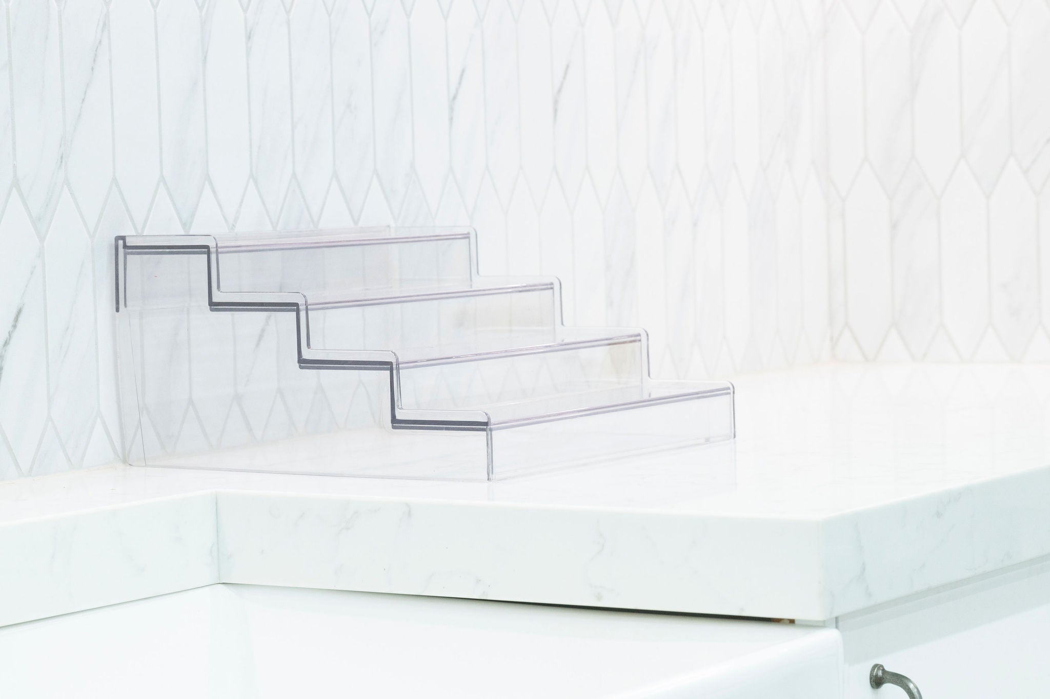 Expandable 4-Tier Clear Spice Rack Organiser