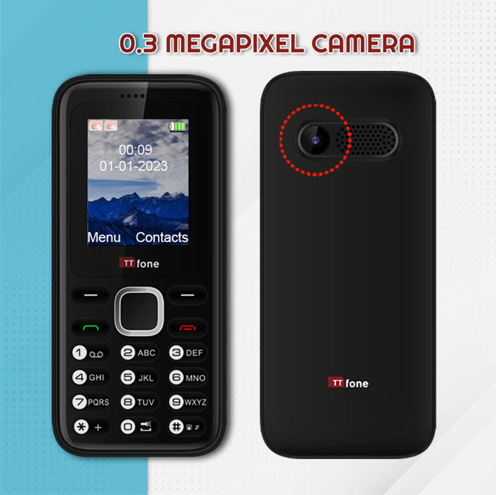 Returned Resale - TTfone TT150 Blue Dual SIM Mobile with Mains Charger, Giffgaff Pay As You Go