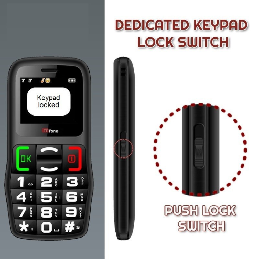 TTfone TT220 Big Button Mobile with Dock Charger