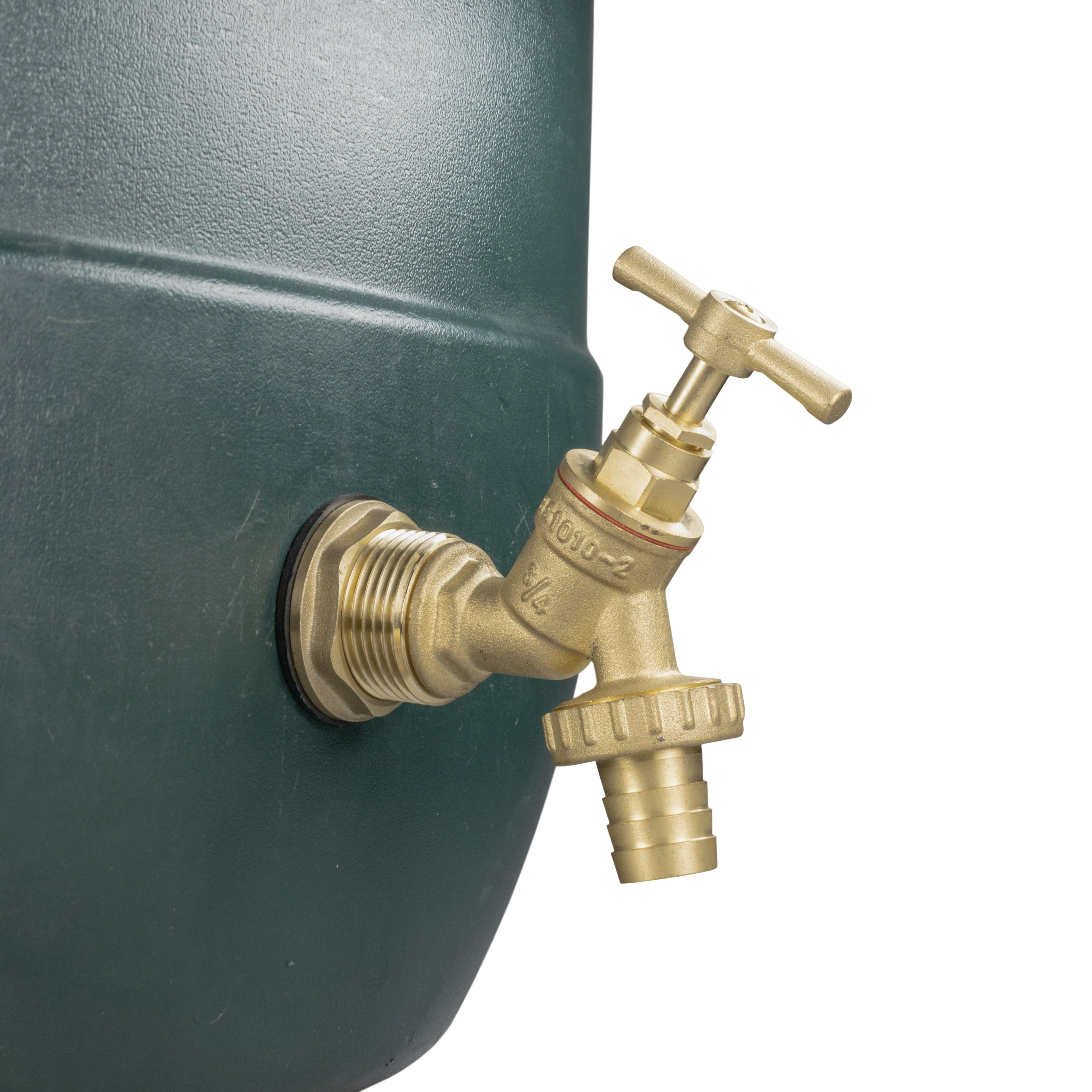 Water Butt Brass Kit 1in with Brass Barbed Tap Lawn Sprinkler Hose Connector Set