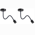 2 pack Vintage Flexible Ceiling Light in  Black and White~6208