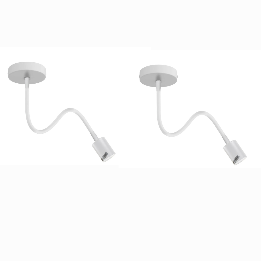 2 pack Vintage Flexible Ceiling Light in  Black and White~6208