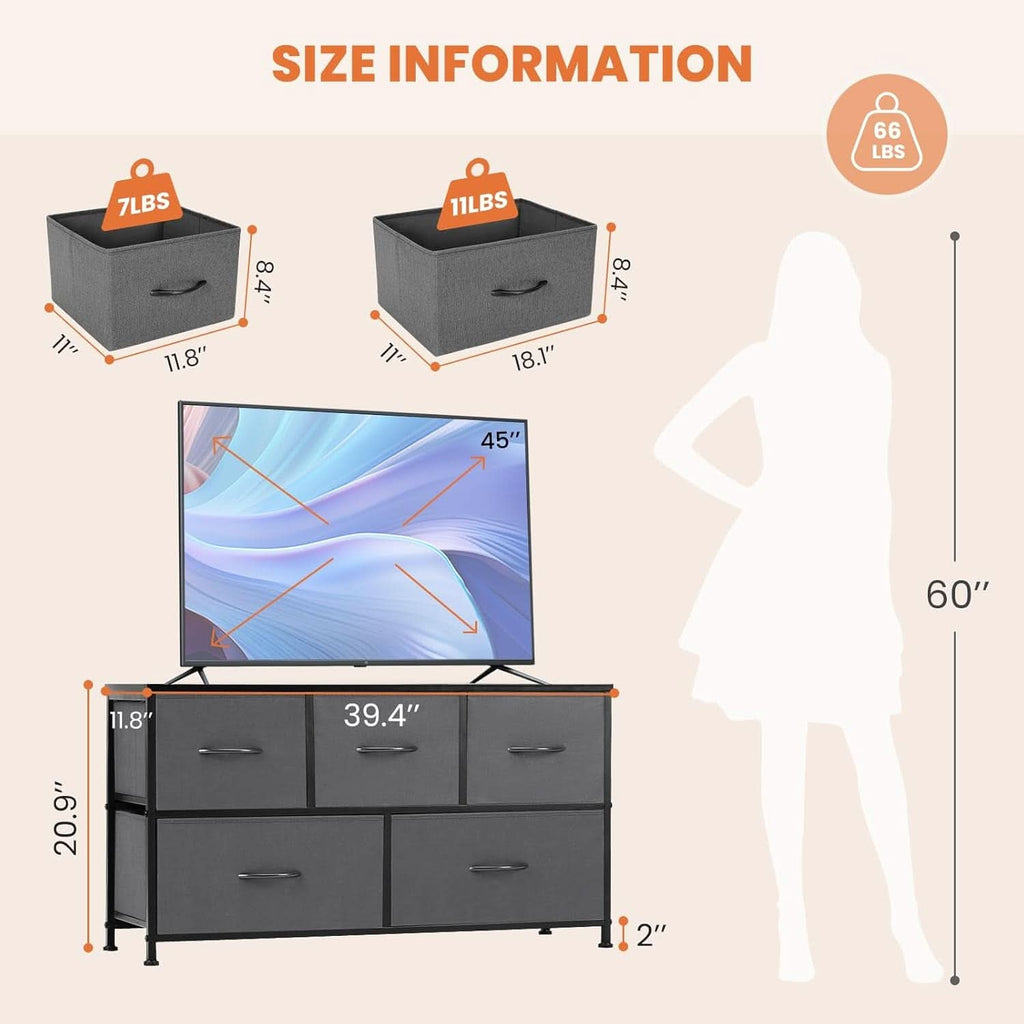 Bedroom Dresser With Anti Tip Premium Organization