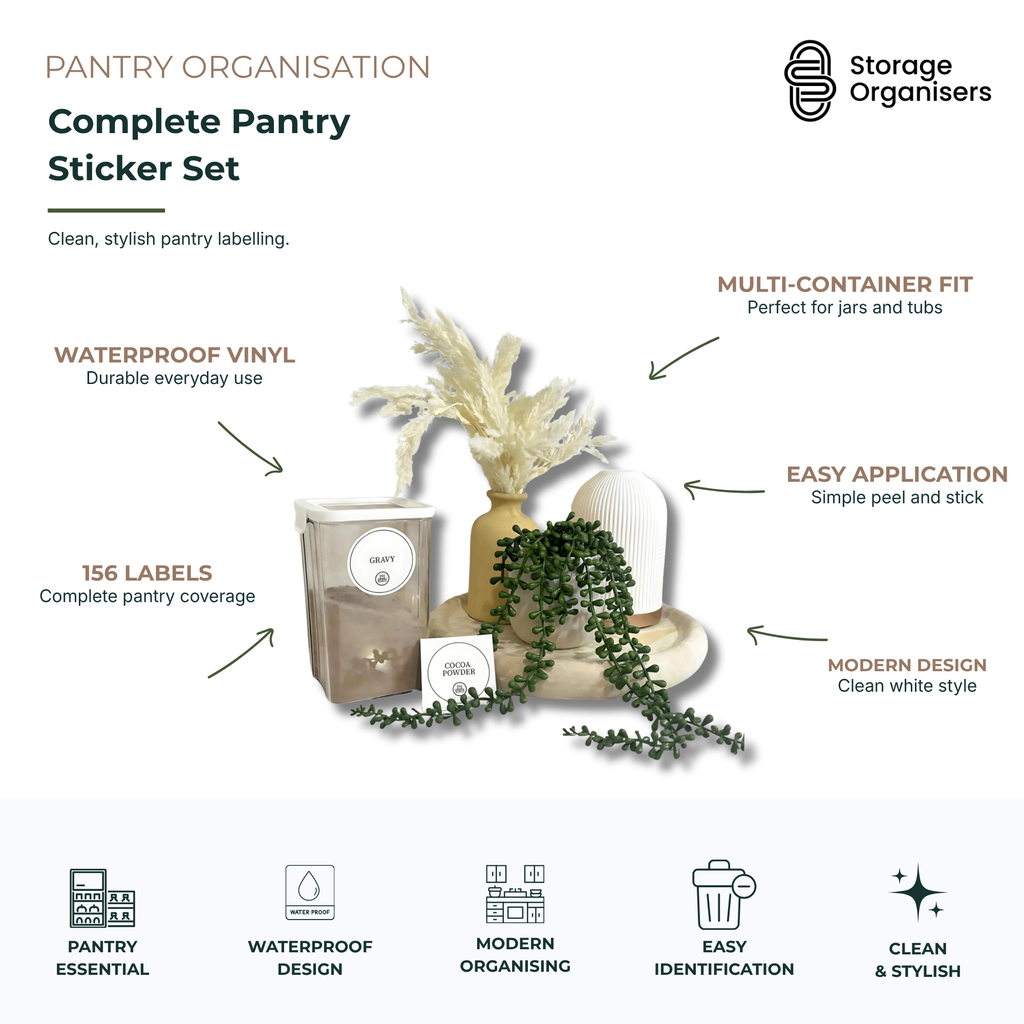 Complete Pantry Sticker Set – 156 Round Labels