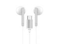 Techancy Auscultadores Estéreo Em Metal Branco TD8090, Porta Dsp/Type-C Compatível Com Samsung/Huawei/Xiaomi, Etc.