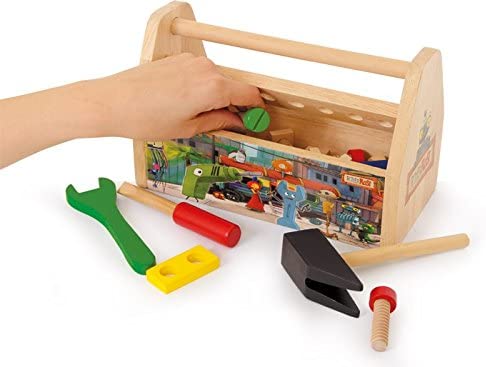 RitterRost Wooden Pre School Tool Box (German Packaging)