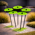 Garden Décor Ornaments Set of 5 'Double Blossoms'