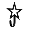 Wrought Iron Star Outline Wall Hook Decorative Small